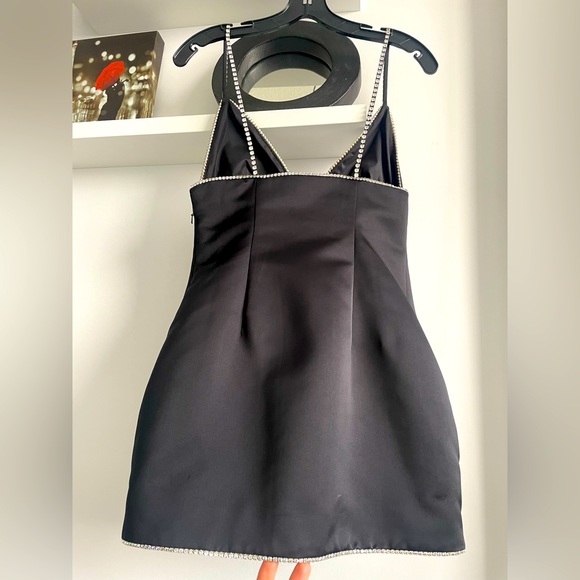 Area Crystal Embellished Satin Mini Dress- Never Worn! - Picture 2 of 9